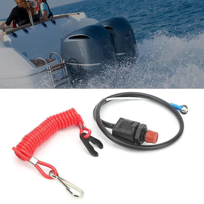 

Outboard Cut Off Switch, for Yamaha Tohatsu Tether Emergency Kill Stop Switch Safety Tether Lanyard Protect