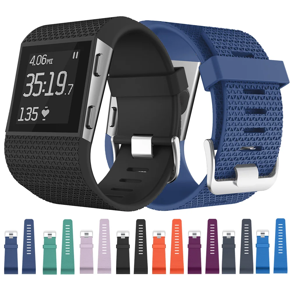 

Ремешок для умных часов Fitbit Surge, силиконовый сменный Браслет для Fitbit Surge, большой и маленький