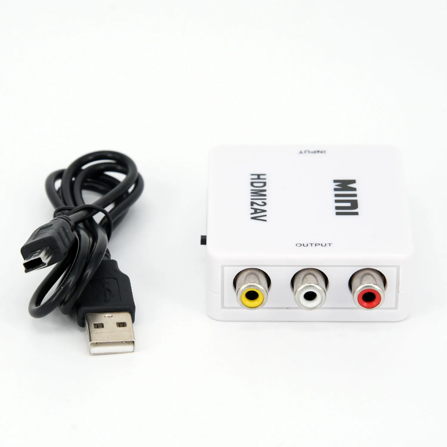 Поддержка конвертер адаптер ТВ HDMI до 3 RCA CVBS мини видео 1080P HDMI2AV композитный Full HD