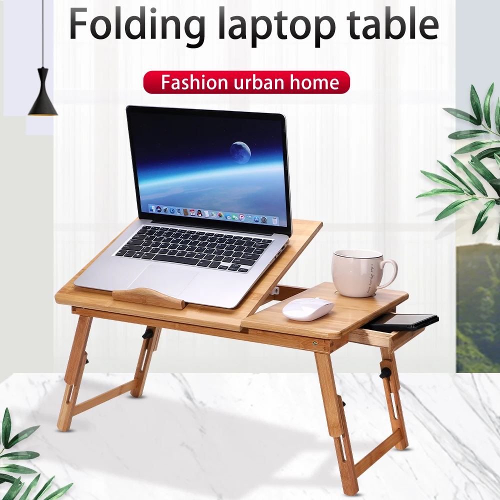 Стол для ноутбука большой поднос кровати Регулируемый наклонный Топ складной