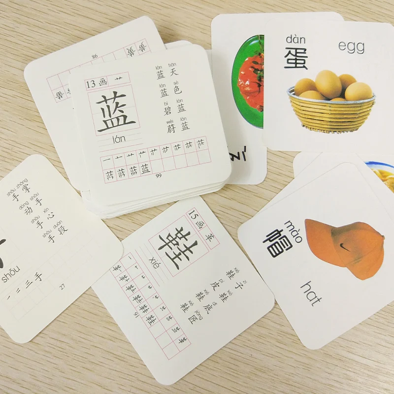 108 слов Libros английский китайский для детей книга персонажи карты язык с пиньинь