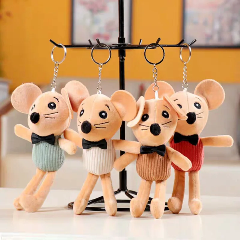 

cute 16cm plush simulation mouse Favorite Keychain bag decoration stuffed soft good quality christmas festival gift friend kid