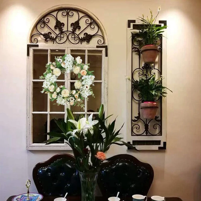 

Hot Artificial Peony Hydrangea Wreath Spring Wreath for Front Door Wedding Wall Window Party Farmhouse Garden Home Decor