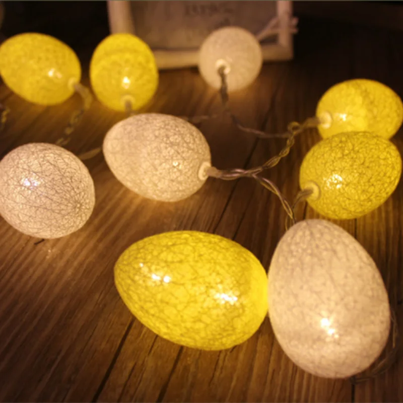 

Colorful LED String Lights Eggs Leds Light Cute Easter Christmas Indoor Bedroom Decors Garden Decoration Window Party Luces Led