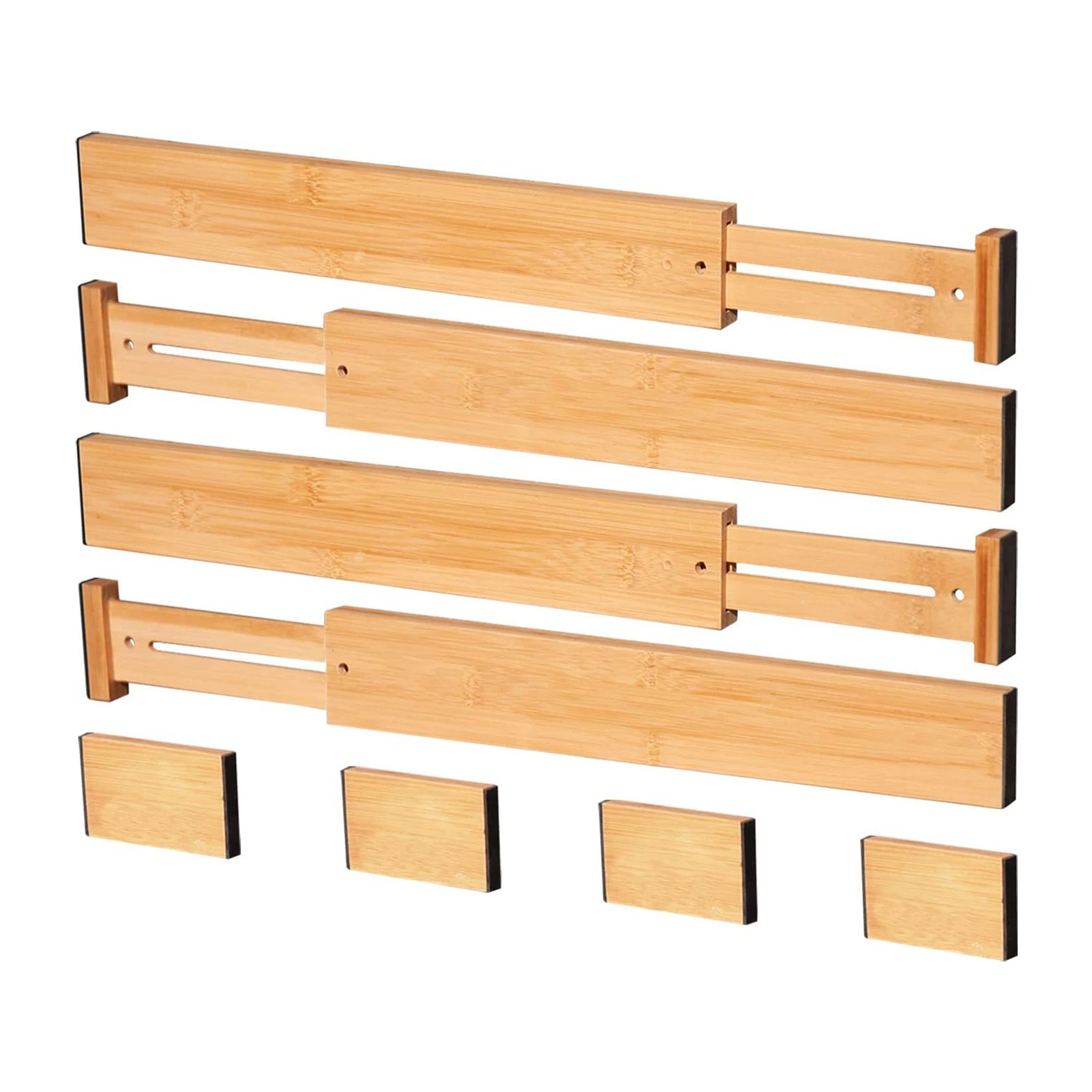 

4 шт., бамбуковые полки для столовых приборов