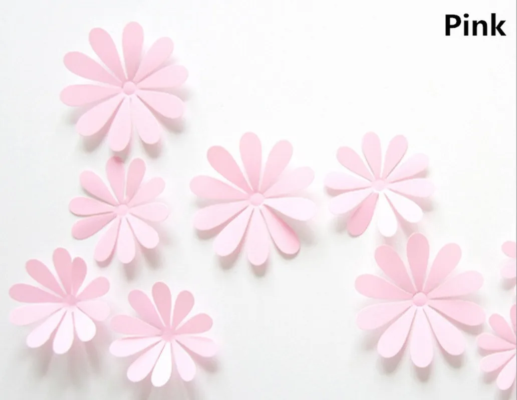 3D PVC Flower Wall Stickers Home Decor Decals for Kids Room TV Kitchen Sticker | Дом и сад