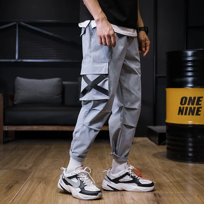 Hot Sale Men Joggers Hip Hop Harem Streetwear Pants Casual Trousers Popular Cargo Male Thin Sweatpants Summer Cool Fashion | Мужская