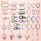 Danturn стандартные серебряные серьги, кольца, круглый разъем, медальон, шармы, подходят для оригинальных браслетов Pandora Me