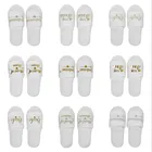 Одноразовые мягкие тапочки с золотыми буквами для девичника, свадебное украшение невесты украшение для вечевечерние НКИ, принадлежности для вечеринки-девичника, товары для вечерние ринки-7