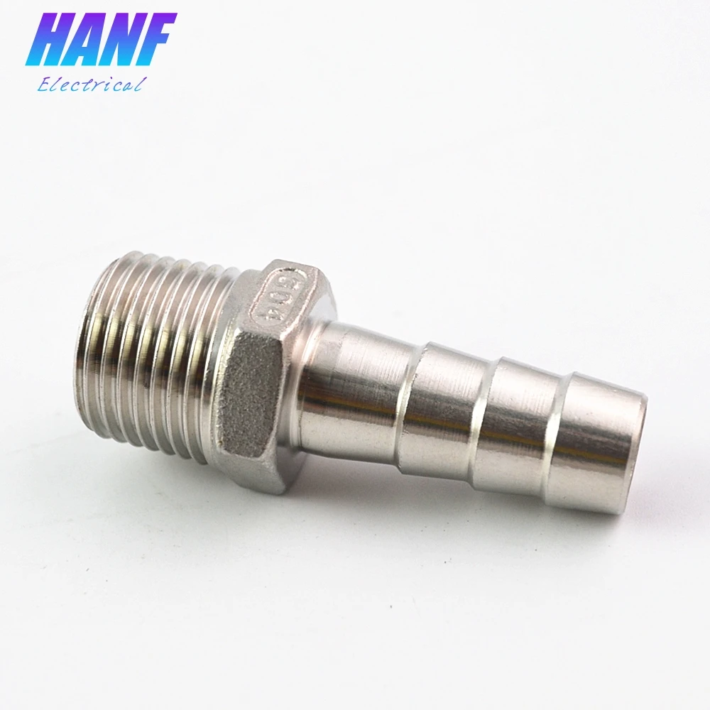1 шт. 304 нержавеющая сталь 1/2 &quotМужской резьбовой фитинг шланга ниппель 14 мм