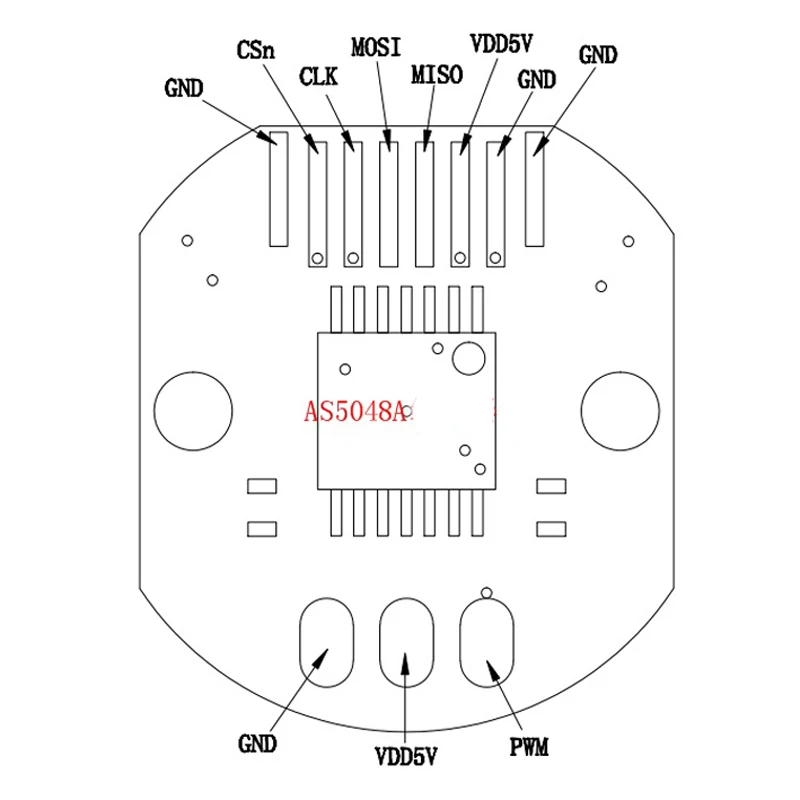 1 шт. AS5048A 14Bit высокой точности Магнитный энкодер w PWM/SPI Порты и разъёмы для