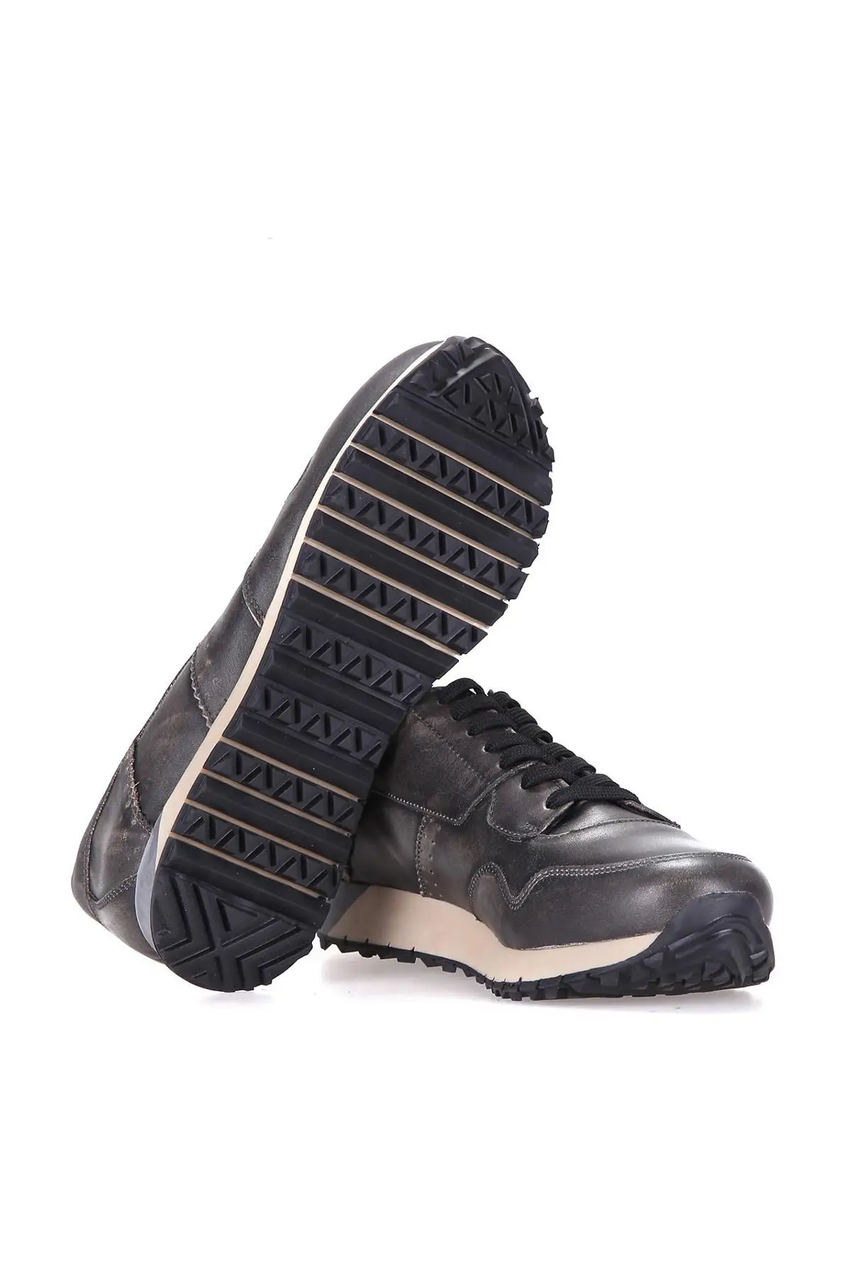 Derimod натуральная кожа Антрацит мужские кроссовки|Мужские кроссовки и кеды| |