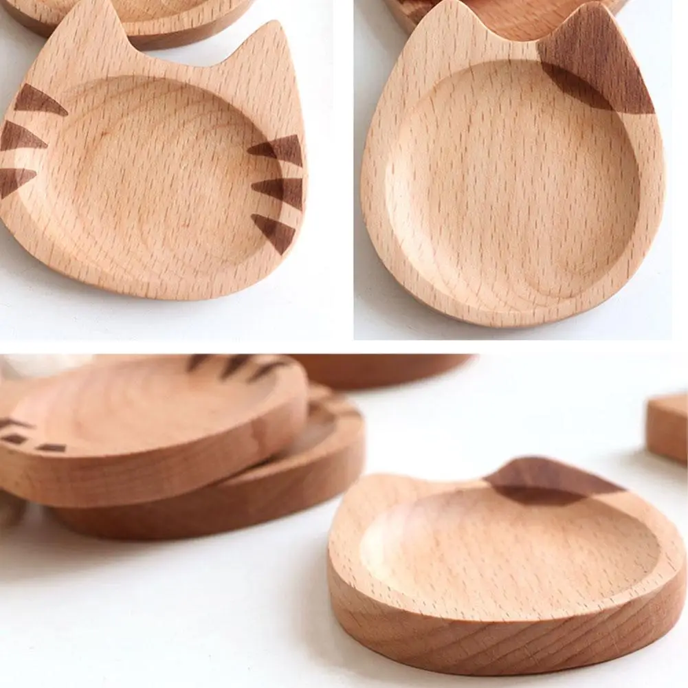Деревянная тарелка для соуса 7 типов японский соус блюдо в форме животного миска