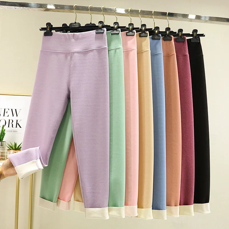 

Warm Autumn Thermal Woman Pants Casual Seamless Korean Soft Basic Underwear Bottom Work Pants 122561WKA