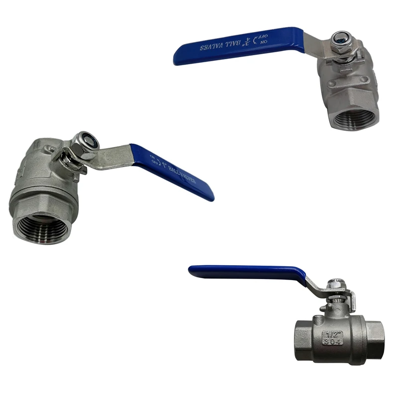 

Female Straight Two-Pieces Full Ports 304 Stainless Steel Ball Valve