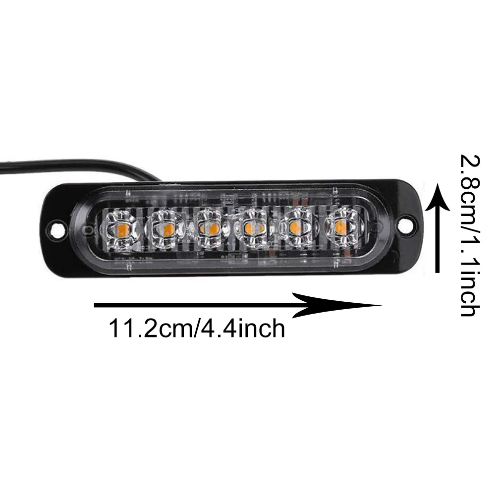 

12-24V 6LED Off-Road SUV Truck Motorcycle Driving Fog Light Warning Strobe Lamp 18W Motorcycle Accessories