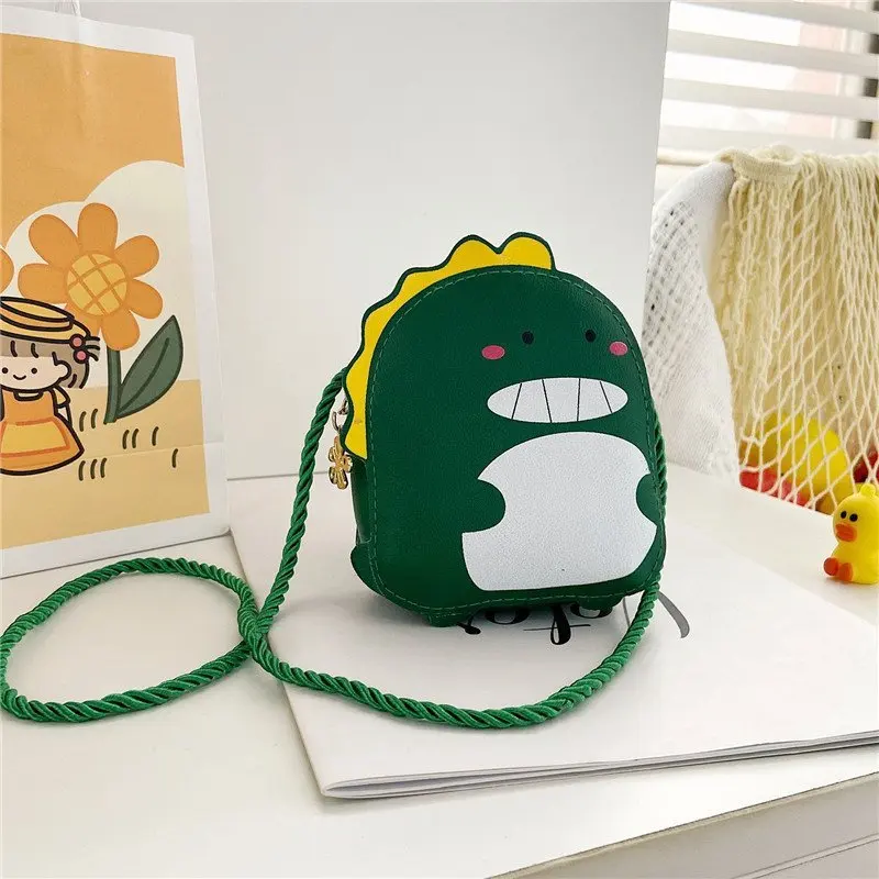 

2021 children's bag female cute girl messenger bag cartoon little dinosaur princess coin purse western style girl small satchel