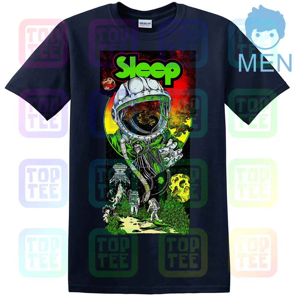 Футболка для сна Stoner Doom Metal Orange Goblin Electric Wizard Graphic Band Tee - Цвет: MEN-NAVY