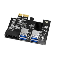 tishric riser card pcie 1 to 4 pci express multiplier hub adapter pcie x1 x16 expansion card usb 3 0 pci express 16x slots