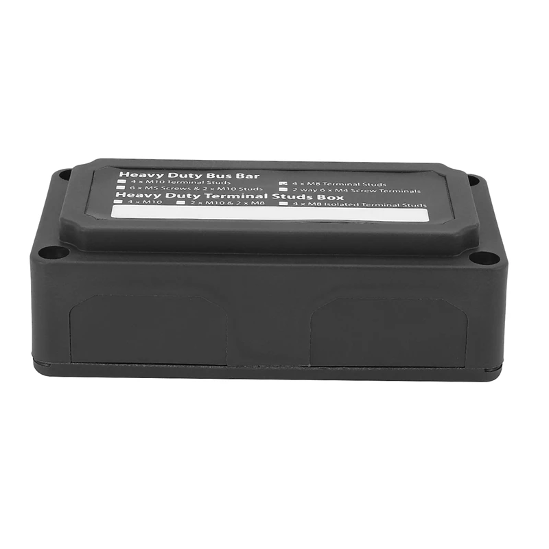 

DC 48V 300A 4 Terminal Studs Busbar Power Distribution Block for Car Boat (Black)
