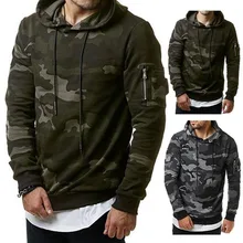 Mens Hooded Sweatshirt Brand Autumn Winter Camouflage Military Sportswear Casual Hooded Jacket Male Pullover Coat Hot M-3XL