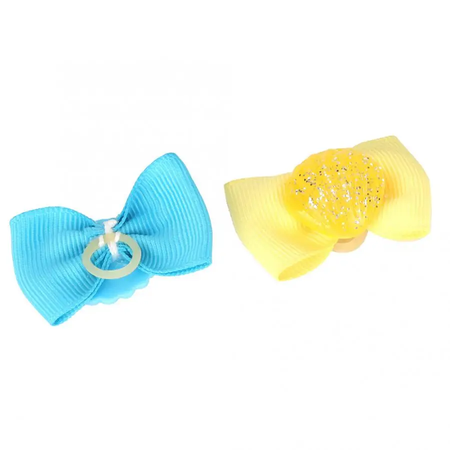 

50 Pcs Cat Puppy Dog Hair Accessories Sell Hair Bows Rubber Bands Dog Grooming Puppy Hair Bows Headwear Pet Supplies Accessories