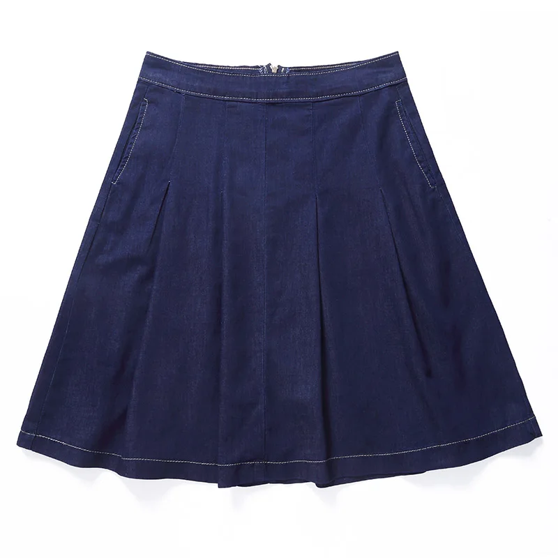 Бальные плиссированные джинсовые юбки размера плюс с высокой талией 4Xl 7Xl Harajuku