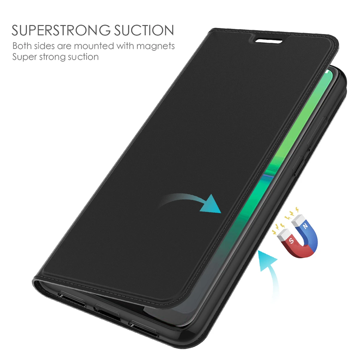 Чехол из искусственной кожи для Motorola Moto G8 Plus ультратонкий Магнитный флип чехол с