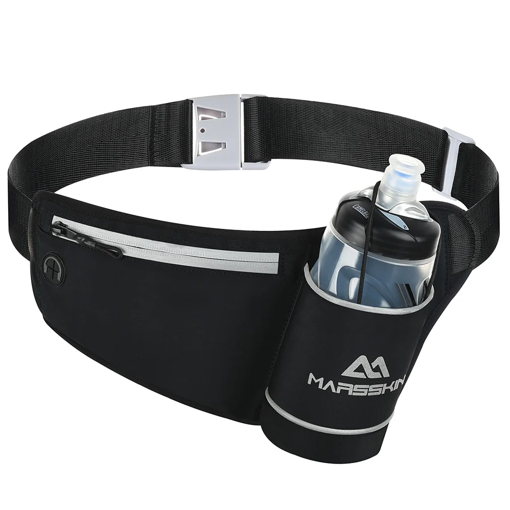 

Hiking Waist Bag with 500ml Water Bottle Holder Waterproof Running Fanny Pack for Men Women Walking Cycling Camping(No kettle)