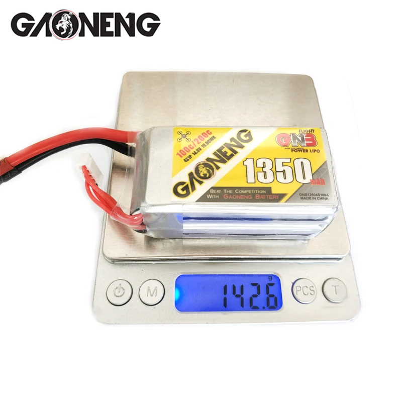 Gaoneng GNB Lipo 14 8 V 1350mAh 4S1P FPV батарея 4S 100C с штепсельной вилкой XT60 для Радиоуправляемый