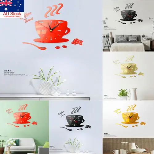 Супер красивая наклейка современный набор больших настенных часов сделай сам 3D