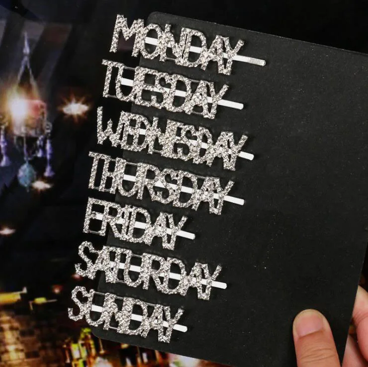 Головной убор для женщин и девочек серебряный Модный зажим волос с надписью