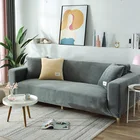 Бархатный плюшевый чехол для дивана, эластичное покрытие для мебели, 12 цветов, можно стирать, для гостиной