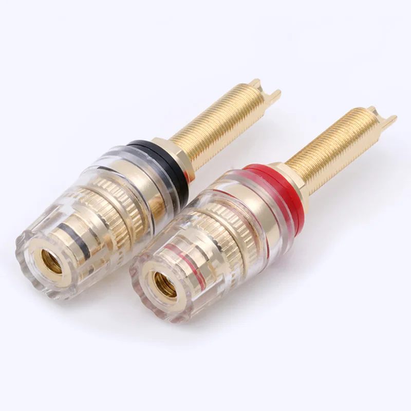 1 пара латунные клеммы для усилителя динамика 4 мм|Соединители| |