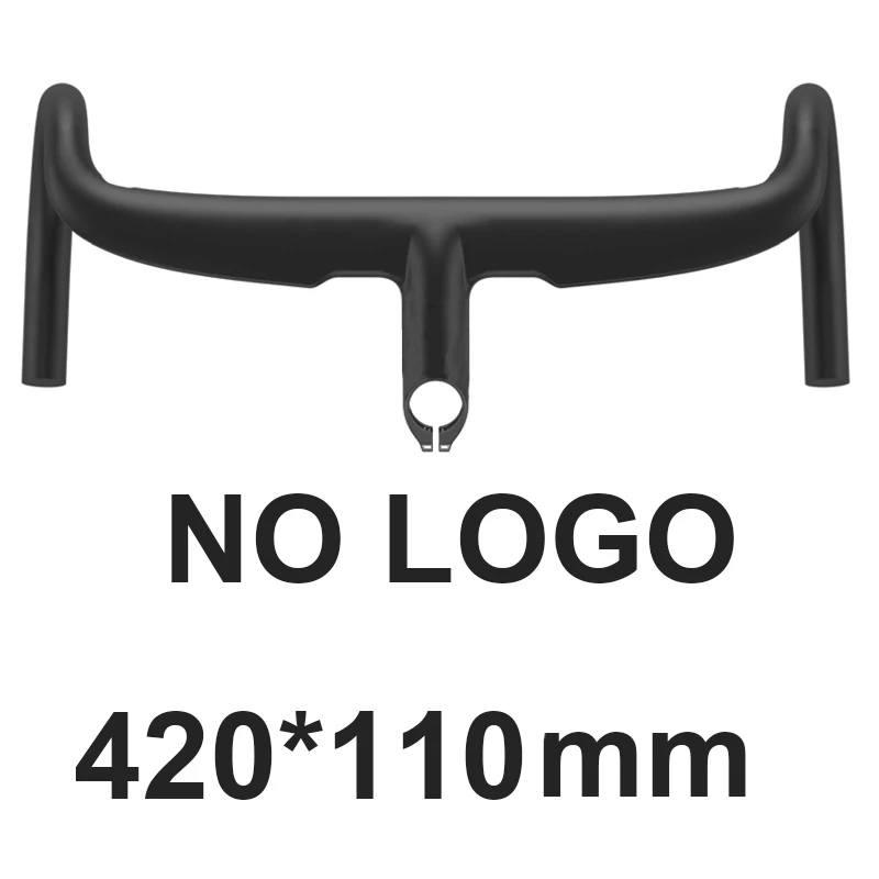 NO LOGO 420X110mm AERONOVA велосипедный интегрированный ручки углеродный руль для шоссейного велосипеда Руль 28,6 мм гоночный велосипед руль 400/420/440 мм - Цвет: NO LOGO 420X110mm