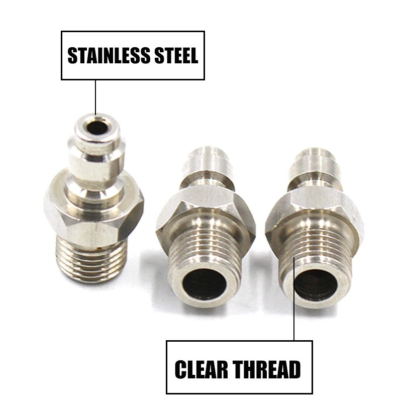 Пневматический быстроразъемный соединитель для пейнтбола штекер M10x1 8 мм фитинги