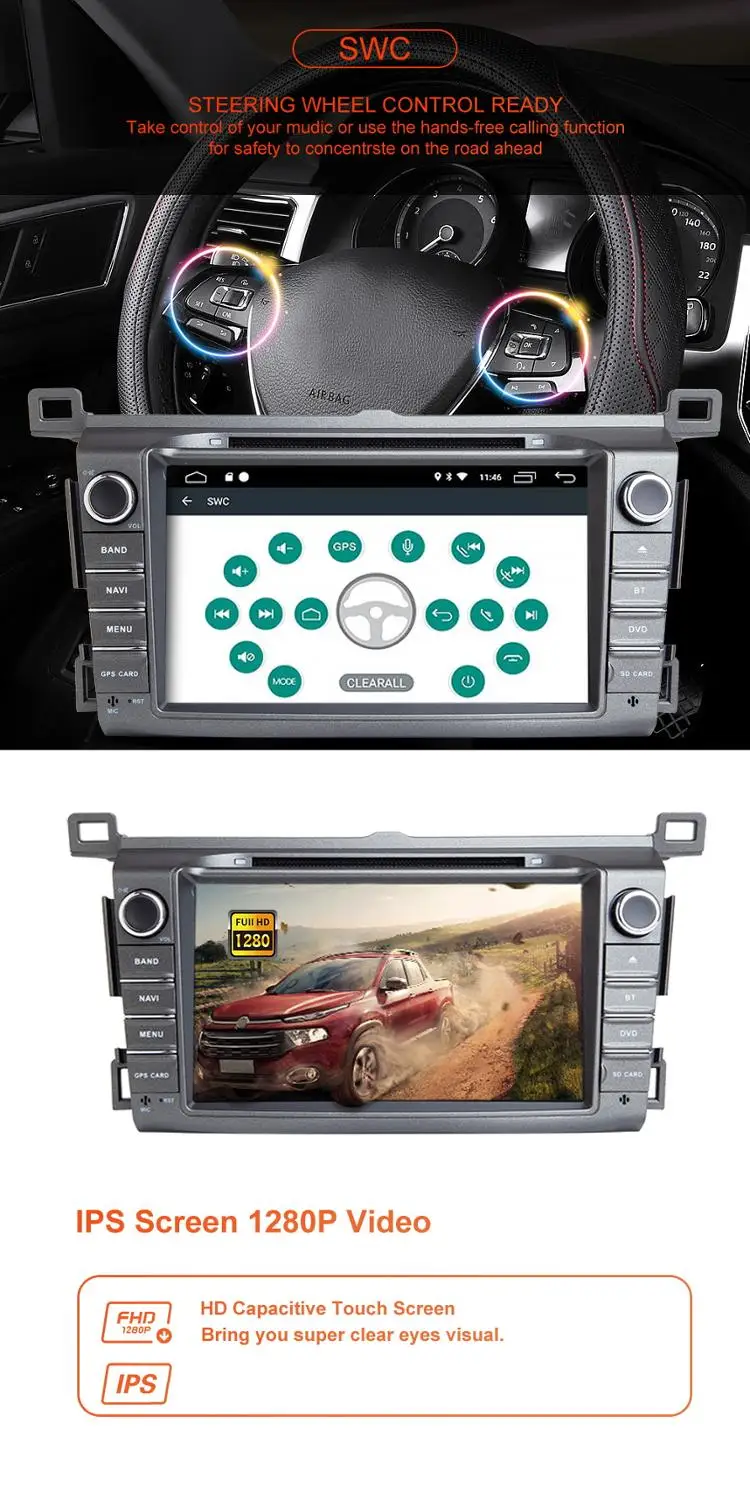 ZLTOOPAI Android 10 автомобильный мультимедийный плеер для Toyota RAV4 2013-2015 Автомобильный GPS