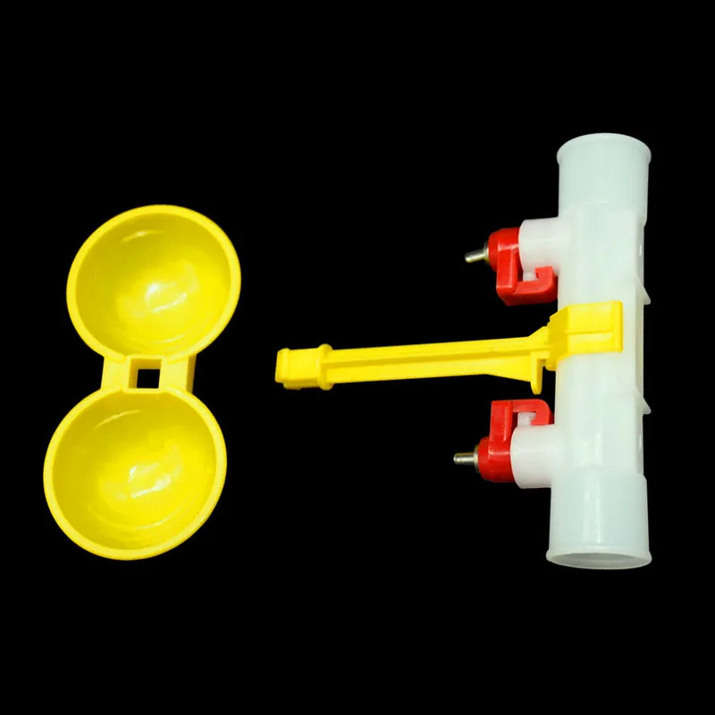 Поилка для курицы с двойным соском подвесные чашки питья рта кормушка