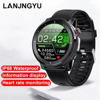 lanjng 2021 full touch l15 smart watch men heart rate monitor ip68 waterproof sports smartwatch women clock for amazfit xiaomi