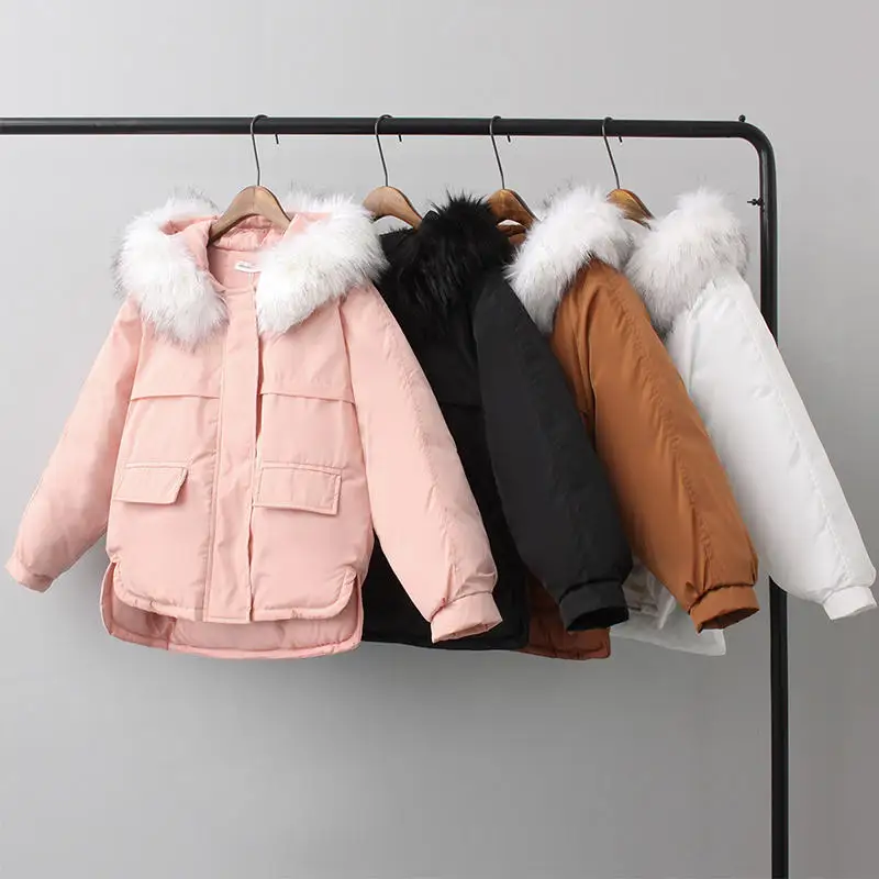 

Winter Jacket Womens Parkas Casual Pockets Hooded Loose Down Cotton Coat Female Warm Padded Oversized Winter Women Coats Q3005