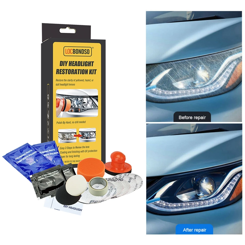 

Набор для ремонта автомобильных фар, жидкость для длительной полировки и защиты от царапин