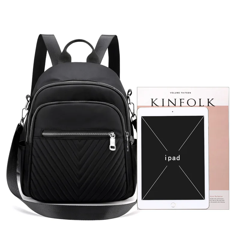 Нейлоновая женская сумка 2021 Новая мода светильник рюкзак большой Ёмкость