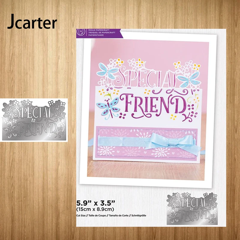 

Special Friend Flower Butterfly Metal Cutting Dies Craft Cut Die Stencil Scrapbook Handmade Make Album Model Punch Blade Decor