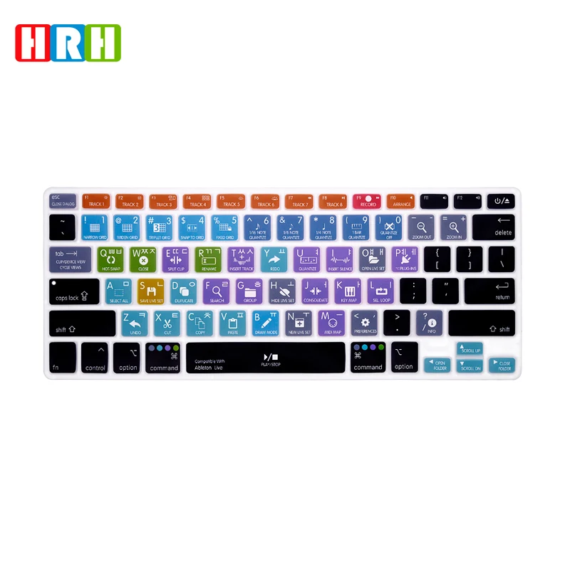 Силиконовый чехол для клавиатуры HRH Ableton с горячими клавишами на корейском языке