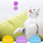 Креативная игрушка для кошек, эластичный плюшевый мяч, милая забавная жевательная игрушка, Интерактивная игрушка для домашних животных, красочный игрушечный мяч