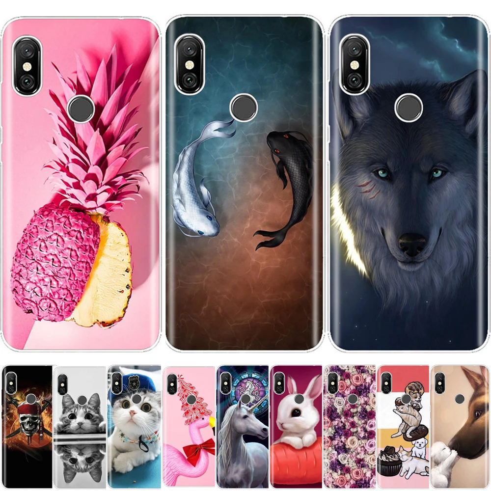 Для Xiaomi Redmi Note 6 Pro Чехол из ТПУ милый силиконовый чехол для xiomi футляр телефона