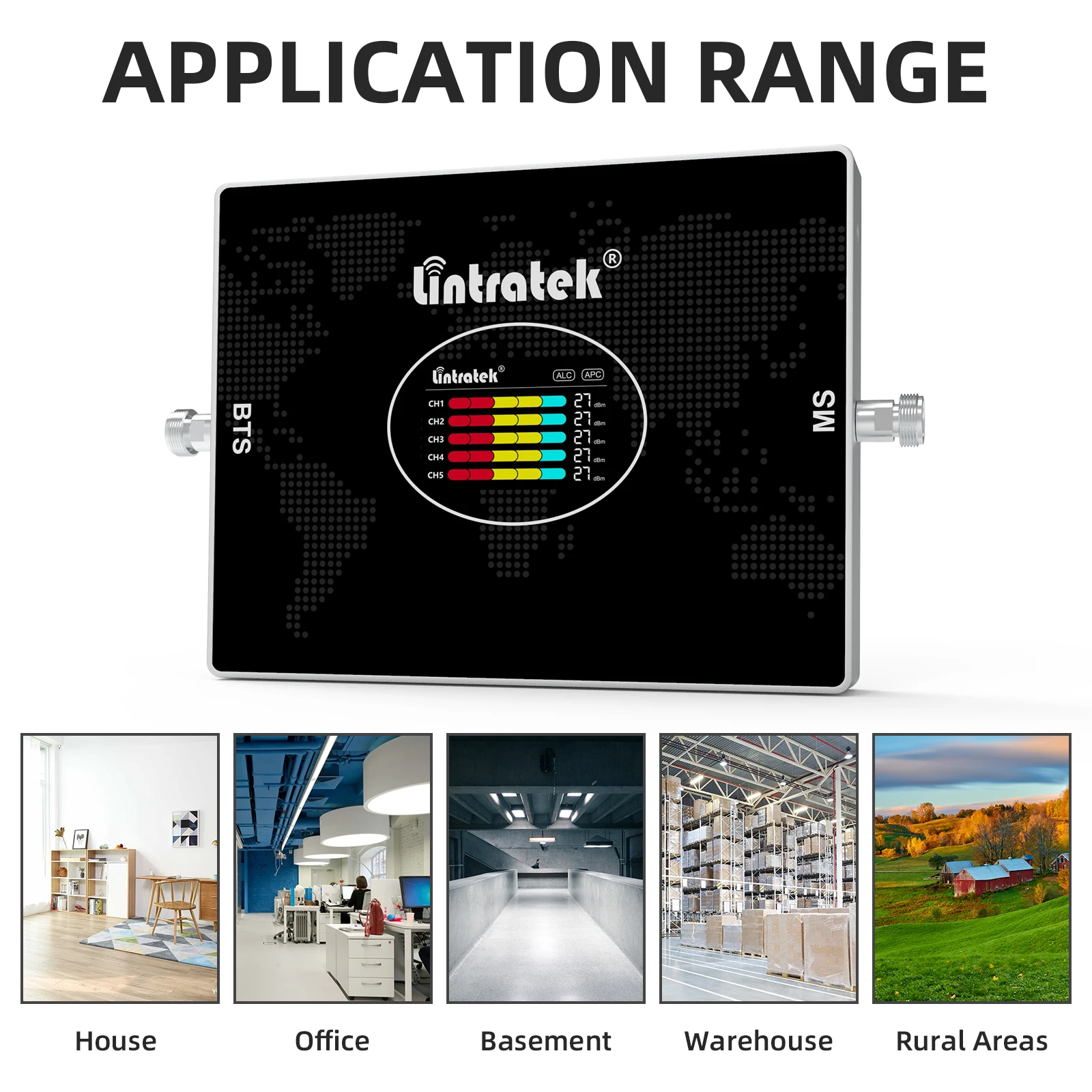Lintratek 5 5-полосный усилитель сотовой связи GSM 2G 3G 4G 800 900 1800 2100 2600 MHz мобильный телефон
