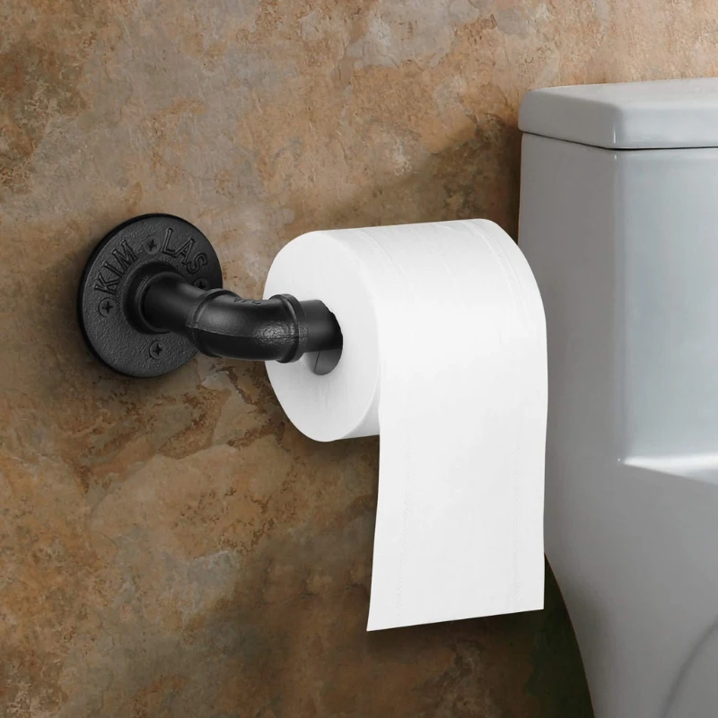 Рустикальный держатель для туалетной бумаги в индустриальном стиле сверхмощный