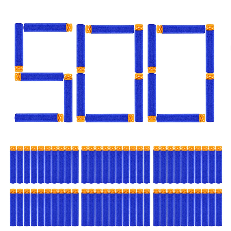 EKIND вафли мягкие 500 шт 7 2 см пополнение для серии Nerf бластеры детский игрушечный