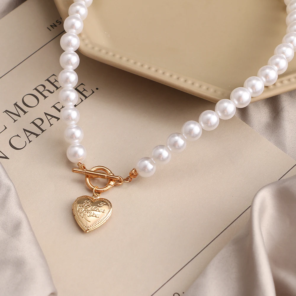 Женское колье-чокер IPARAM винтажное свадебное ожерелье с подвесками в форме сердца